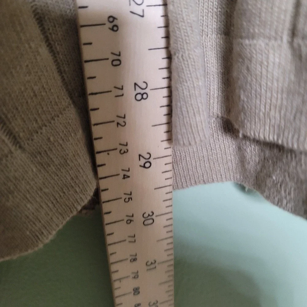 Turnbury V-Neck Sweater Tan Black Pullover Cotton Blend Italy‎ Classic Preppy L